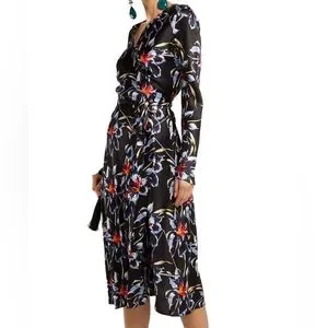 Diane Von Furstenberg Dresses Dvf Nwt Tilly Floral Silk Wrap